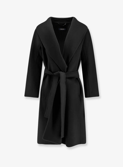 'S Max Mara Messi Virgin Wool Coat Nero