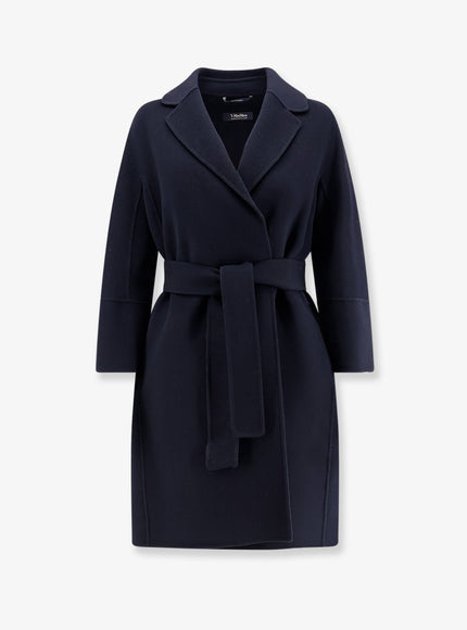 Max Mara Arona Virgin Wool Coat Blu Notte