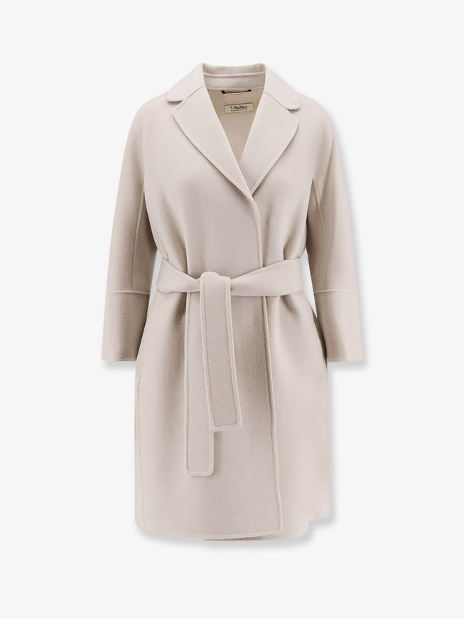 Max Mara Arona Virgin Wool Coat Bianco Avorio
