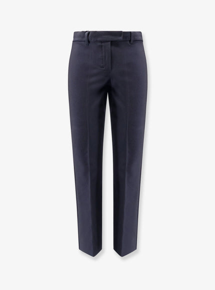 'S Max Mara Umanita Cotton Blend Trousers Blu Notte