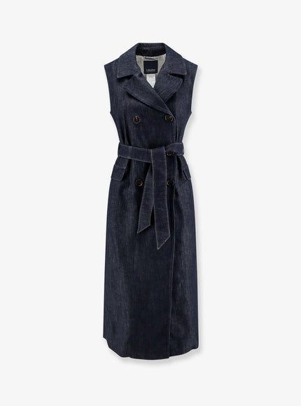 'S Max Mara Greta Midi Denim Dress Blu Marino