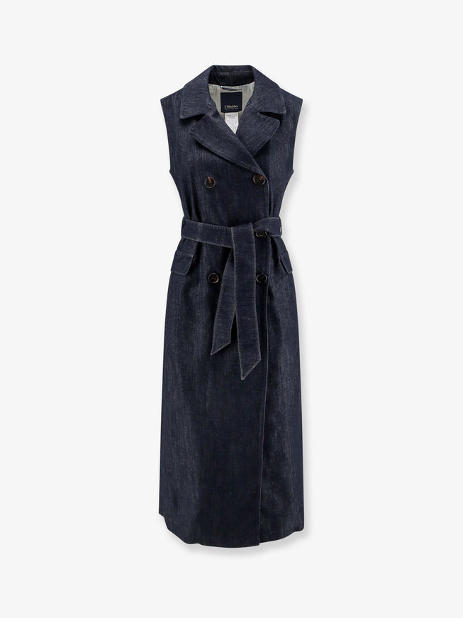 'S Max Mara Greta Midi Denim Dress Blu Marino
