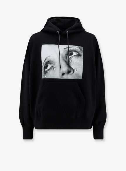 Sacai Cotton Sweatshirt With Print Black