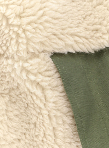 Sacai Eco Shearling And Nylon Jacket