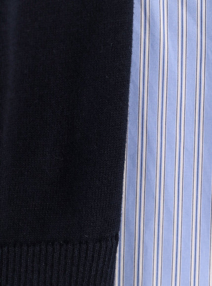 Sacai Cotton Dress With Fabric Inserts