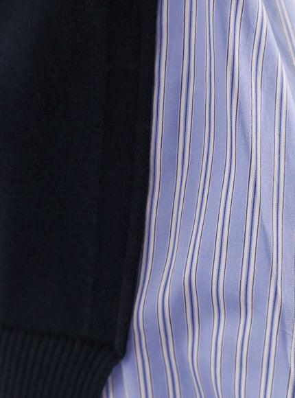 Sacai Cotton Cardigan With Mesh Inserts