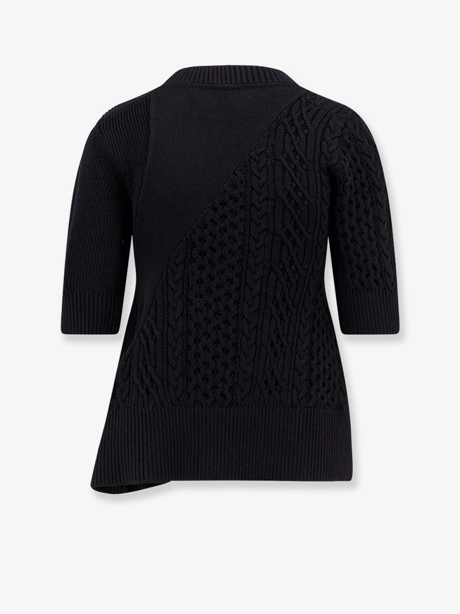 Sacai Cotton Blend Asymmetrical Sweater