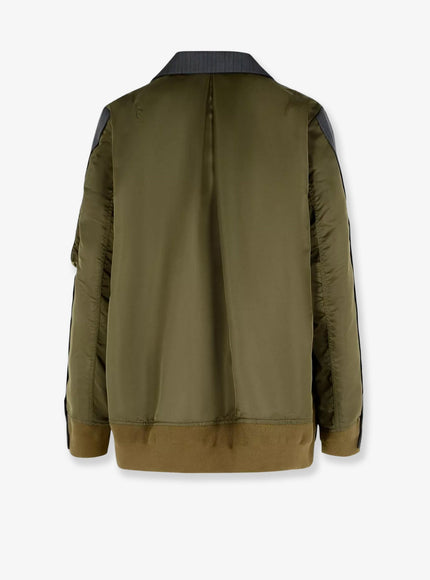 Sacai Double-Breasted Wool And Nylon Blazer