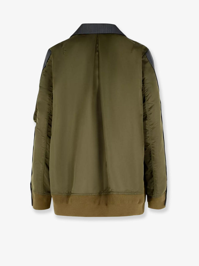 Sacai Double-Breasted Wool And Nylon Blazer