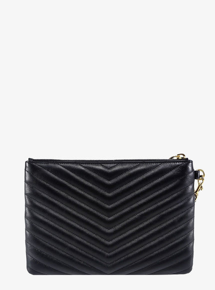 Saint Laurent Matelassé Leather Clutch