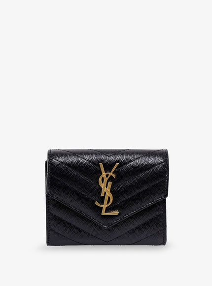 Saint Laurent Leather Wallet Uni Nero