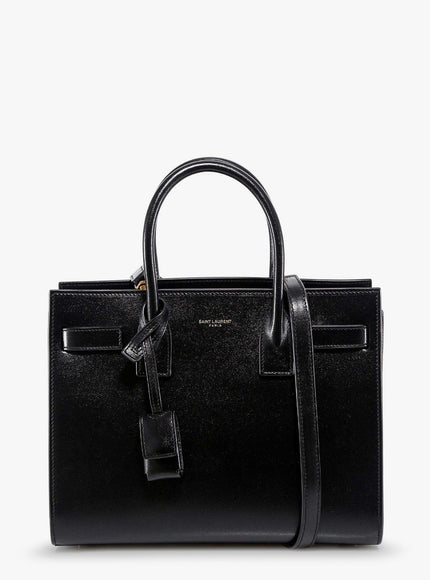 Saint Laurent Baby Sac De Jour Leather Handbag With Padlock Uni Nero