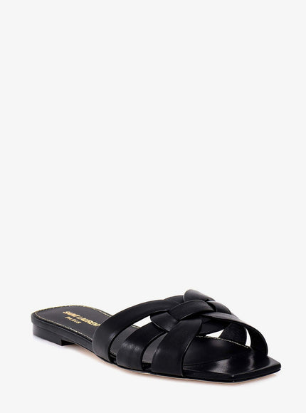 Saint Laurent Tribute 05 Leather Nu Pieds Flat Sandals