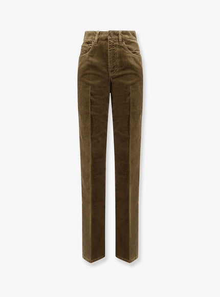 Saint Laurent Clyde Corduroy Trousers Hunting Kaki