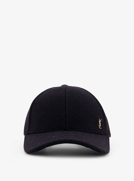 Saint Laurent Wool Baseball Hat Black