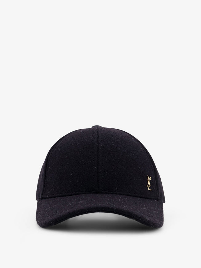 Saint Laurent Wool Baseball Hat Black