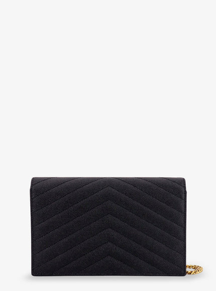 Saint Laurent Envelope Grain-De-Poudre Leather Clutch Bag