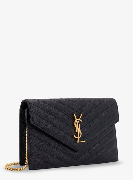 Saint Laurent Envelope Grain-De-Poudre Leather Clutch Bag