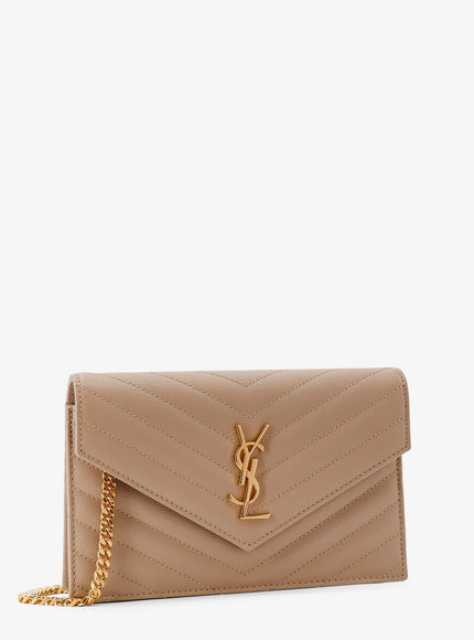 Saint Laurent Envelope Grain-De-Poudre Leather Clutch Bag