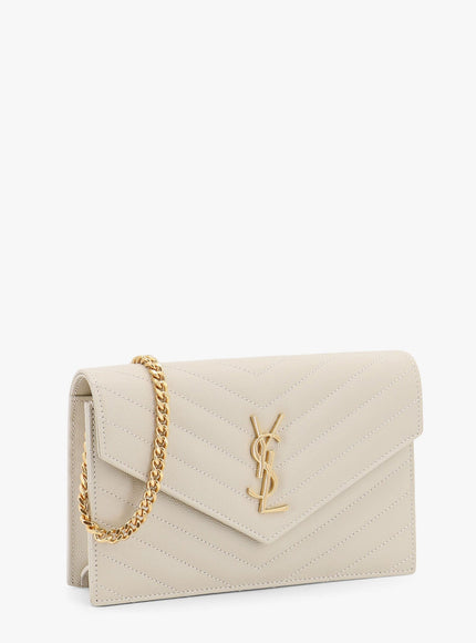 Saint Laurent Envelope Grain-De-Poudre Leather Clutch Bag