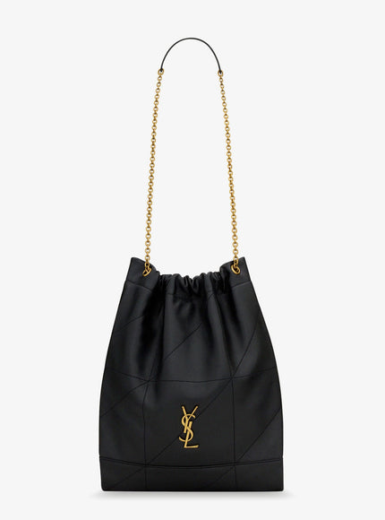 Saint Laurent Jamie Pochon Leather Shoulder Bag Uni Nero
