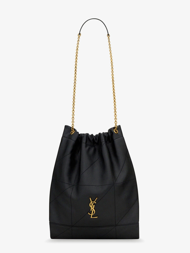 Saint Laurent Jamie Pochon Leather Shoulder Bag Uni Nero