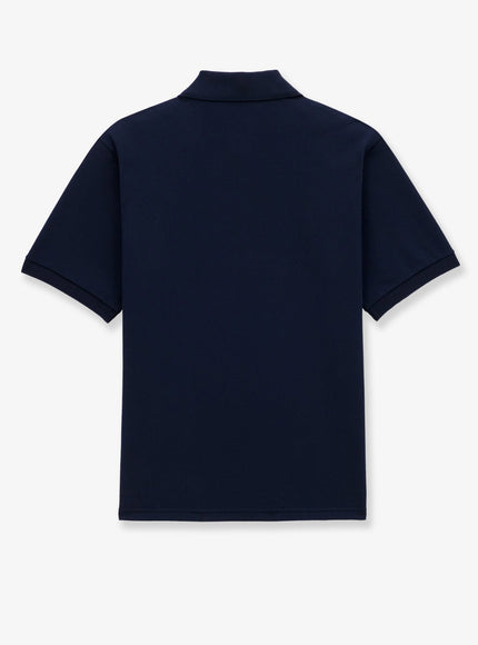Saint Laurent Recycled Material Polo Shirt With Cassandre Embroidery