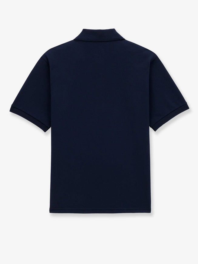 Saint Laurent Recycled Material Polo Shirt With Cassandre Embroidery