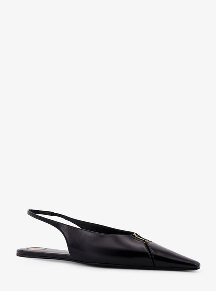 Saint Laurent Babylone 00 Bal Leather Slingback Ballerinas