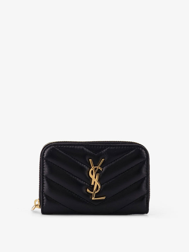 Saint Laurent Leather Coin Pocket Uni Nero