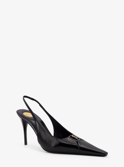 Saint Laurent Babylone 90 Pum Leather Slingback Pumps