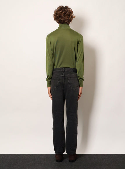 Saint Laurent Long Mick Black Denim Trousers