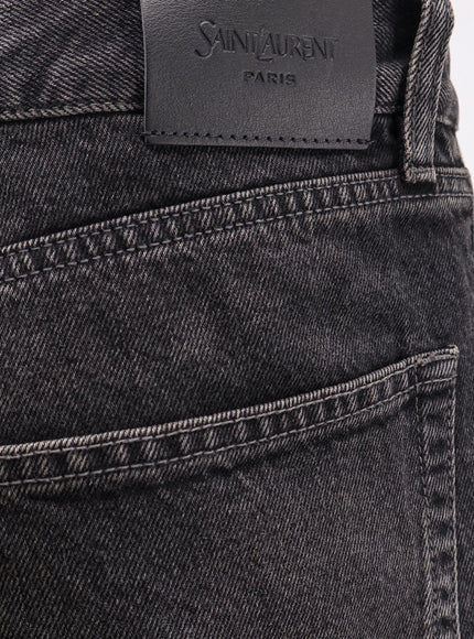 Saint Laurent Long Mick Black Denim Trousers