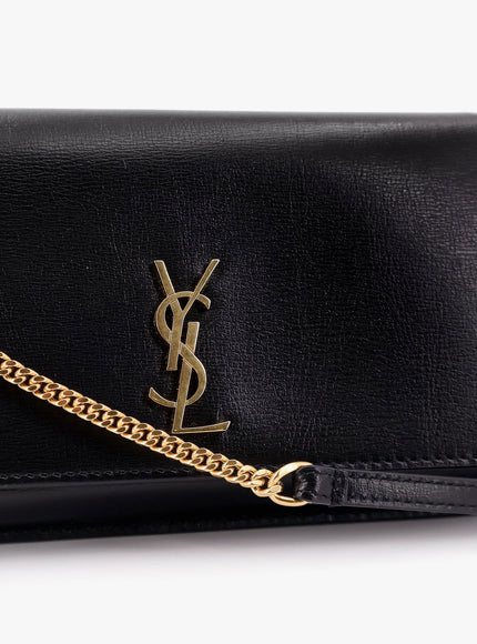 Saint Laurent Leather Shoulder Bag With Cassandre Monogram