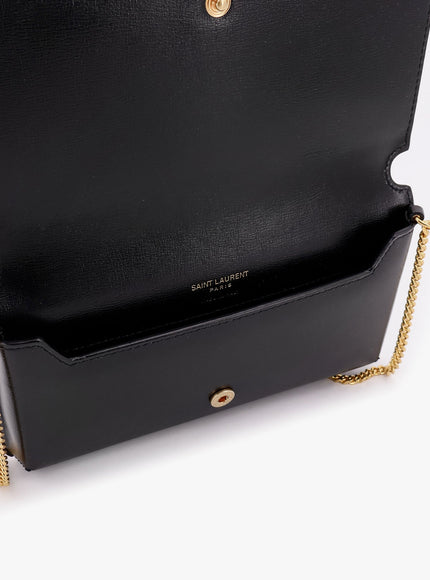 Saint Laurent Leather Shoulder Bag With Cassandre Monogram