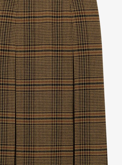 Saint Laurent Prince Of Wales Certified Virgin Wool Skirt