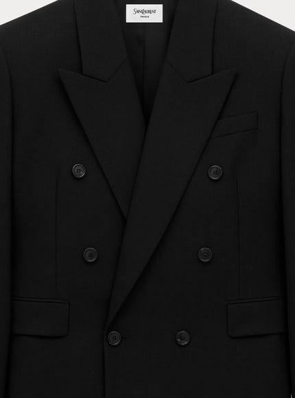 Saint Laurent Double-Breasted Wool Blazer