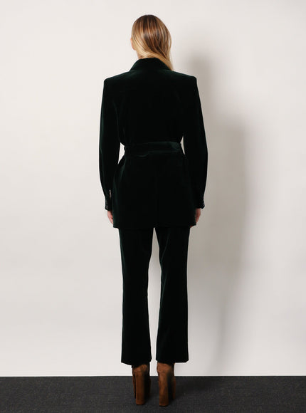 Saint Laurent Sahariana Velvet Blazer