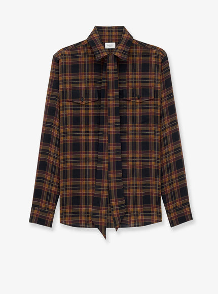Saint Laurent Wool Shirt Cassandre Checks