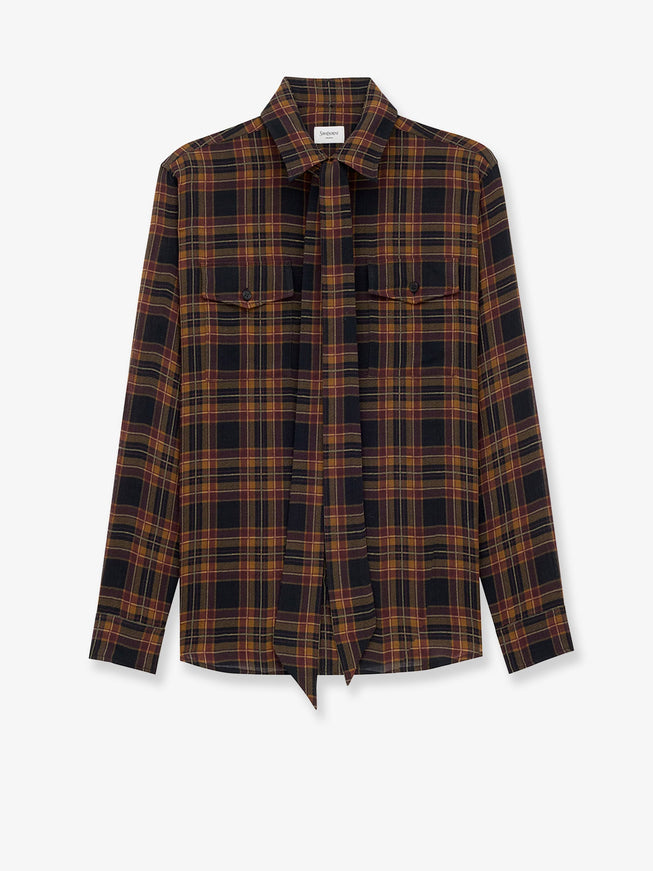 Saint Laurent Wool Shirt Cassandre Checks