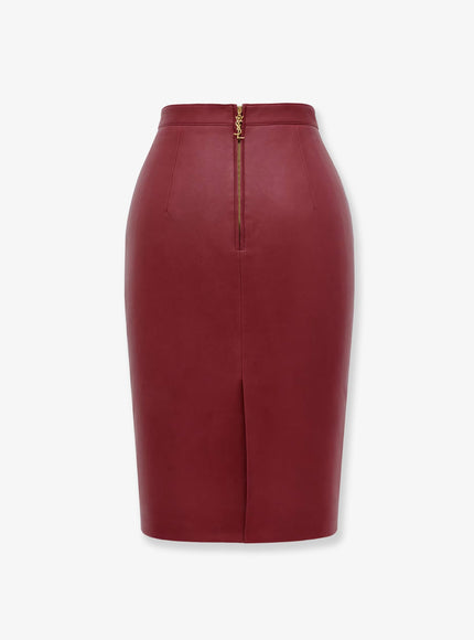 Saint Laurent Cassandra Leather Skirt