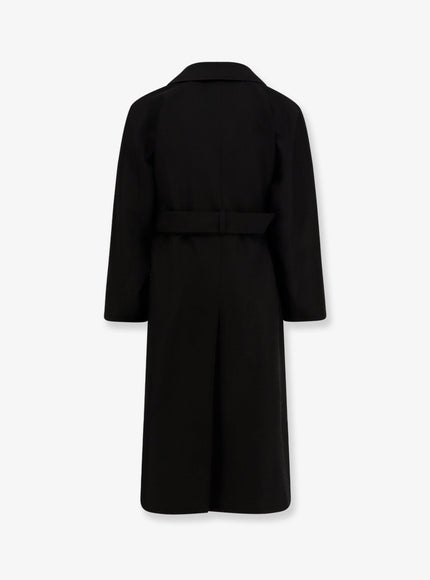 Saint Laurent Certified Wool Coat With Belt