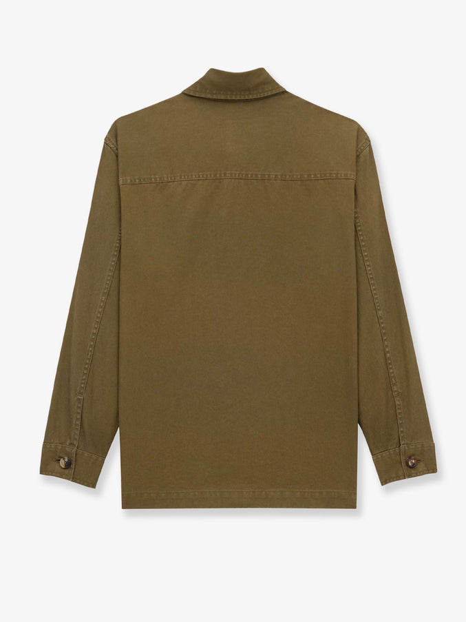 Saint Laurent Cotton And Linen Shirt With Embroidery
