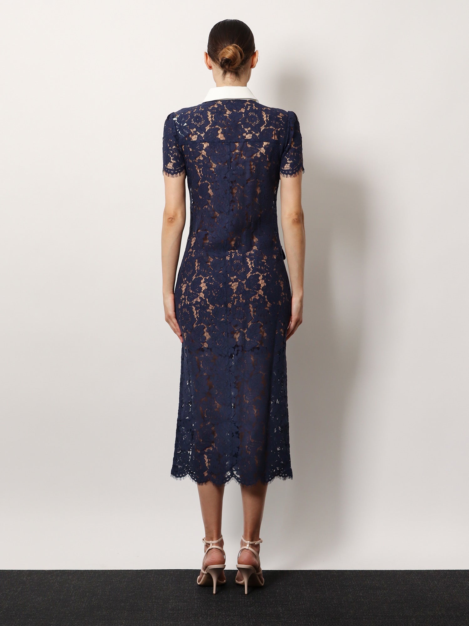 Self Portrait Lace Midi Dress With Jewel Button Ellie Belle Self Portrait Lace Midi Dress With Jewel Button Ellie Belle