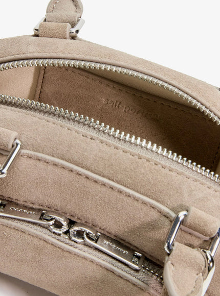 Self Portrait Suede Shoulder Bag With Charms