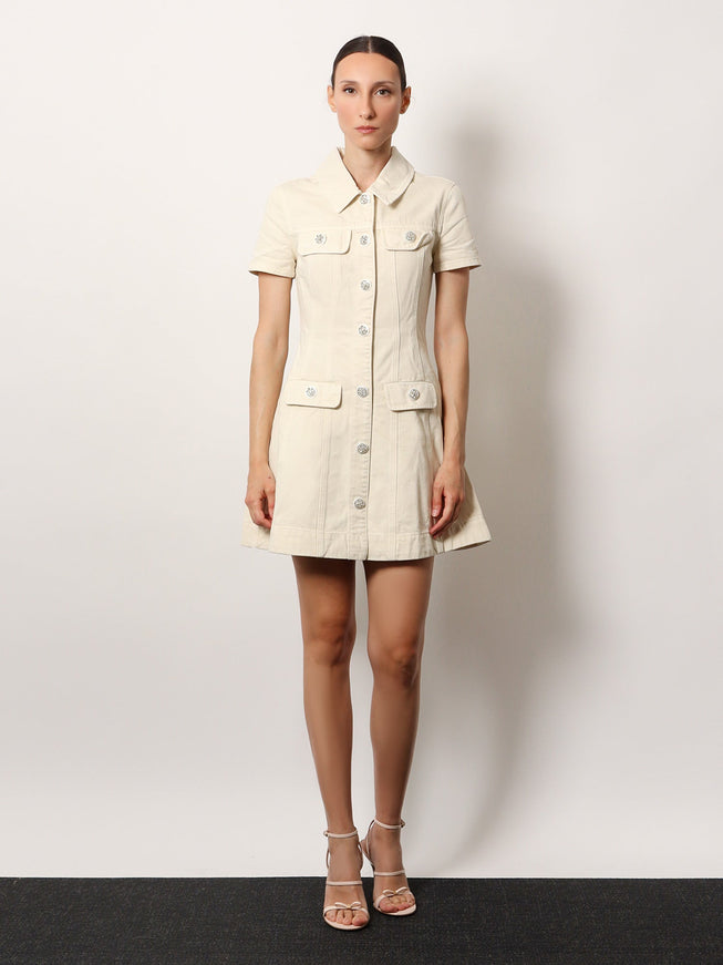 Self Portrait Denim Short Dress