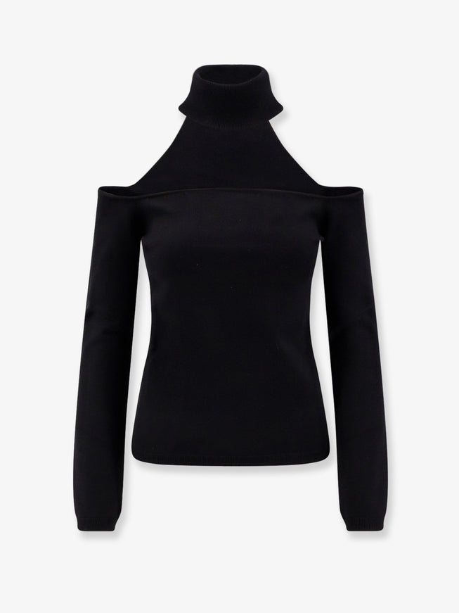 Semicouture Daniela Stretch Viscose Turtleneck Sweater Nero