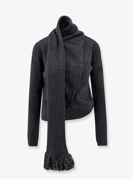 Semicouture Wool Blend Aurelia Cardigan Antracite