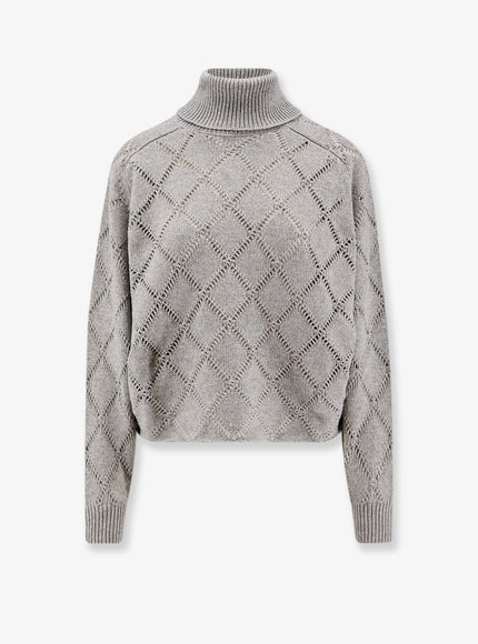 Semicouture Cashmere Blend Turtleneck Sweater Ossigeno