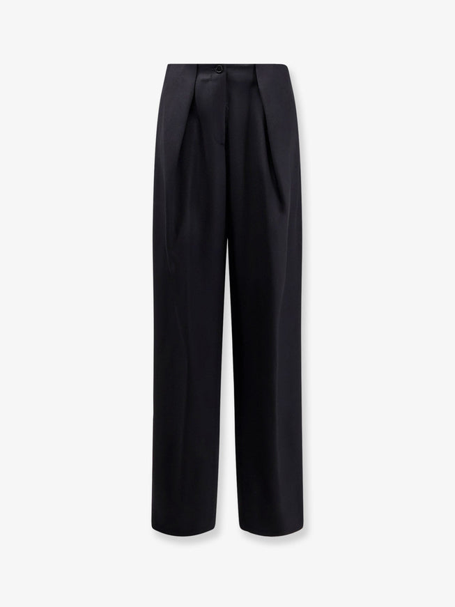 Semicouture Juana Virgin Wool Trousers Nero